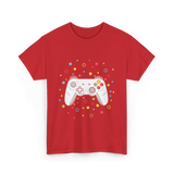 Gaming Controller Dots Kids Gaming T-Shirt - Red