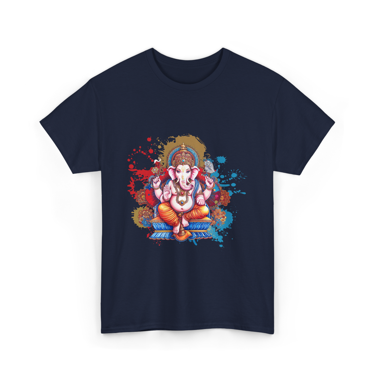 Ganesha Spiritual Meditation Hindu T-Shirt - Navy