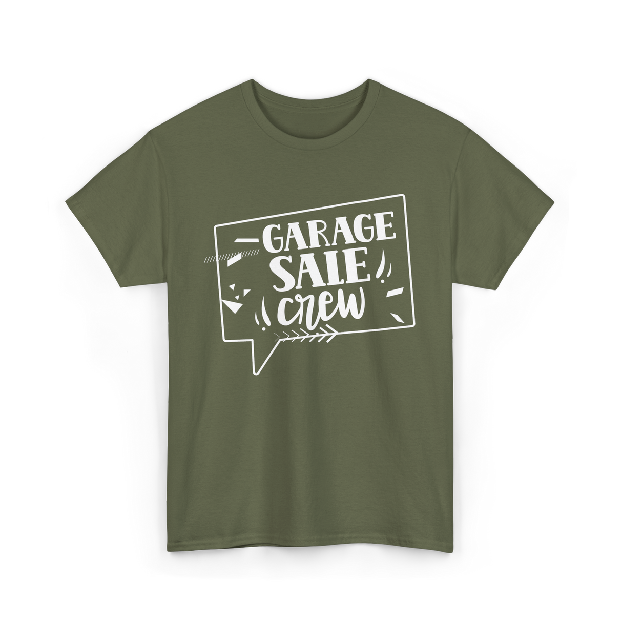 Garage Sale Crew Sale T-Shirt - Military Green