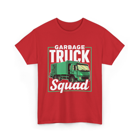 Garbage Truck Squad Truck T-Shirt - Red