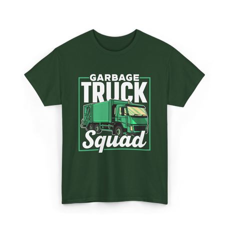 Garbage Truck Squad Truck T-Shirt - Forest Green