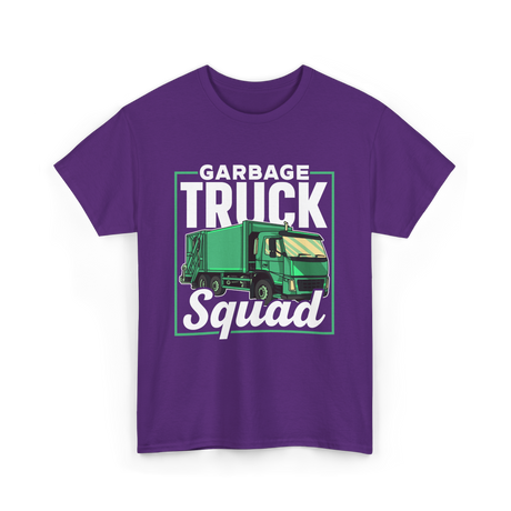 Garbage Truck Squad Truck T-Shirt - Purple