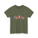 Garden Birds Ornithologist Biologist T-Shirt - Military Green