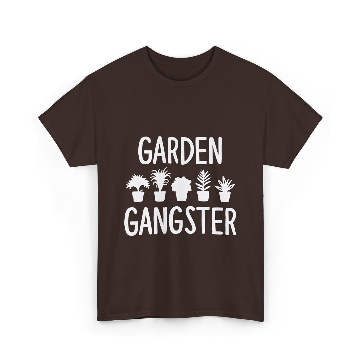 Garden Gangster Gardening T-Shirt - Dark Chocolate