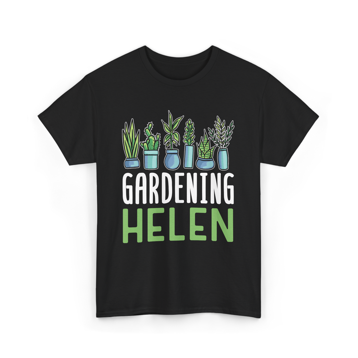 Gardening Helen Garden Plant Gardening T-Shirt - Black