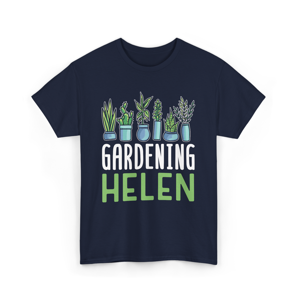 Gardening Helen Garden Plant Gardening T-Shirt - Navy