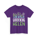 Gardening Helen Garden Plant Gardening T-Shirt - Purple