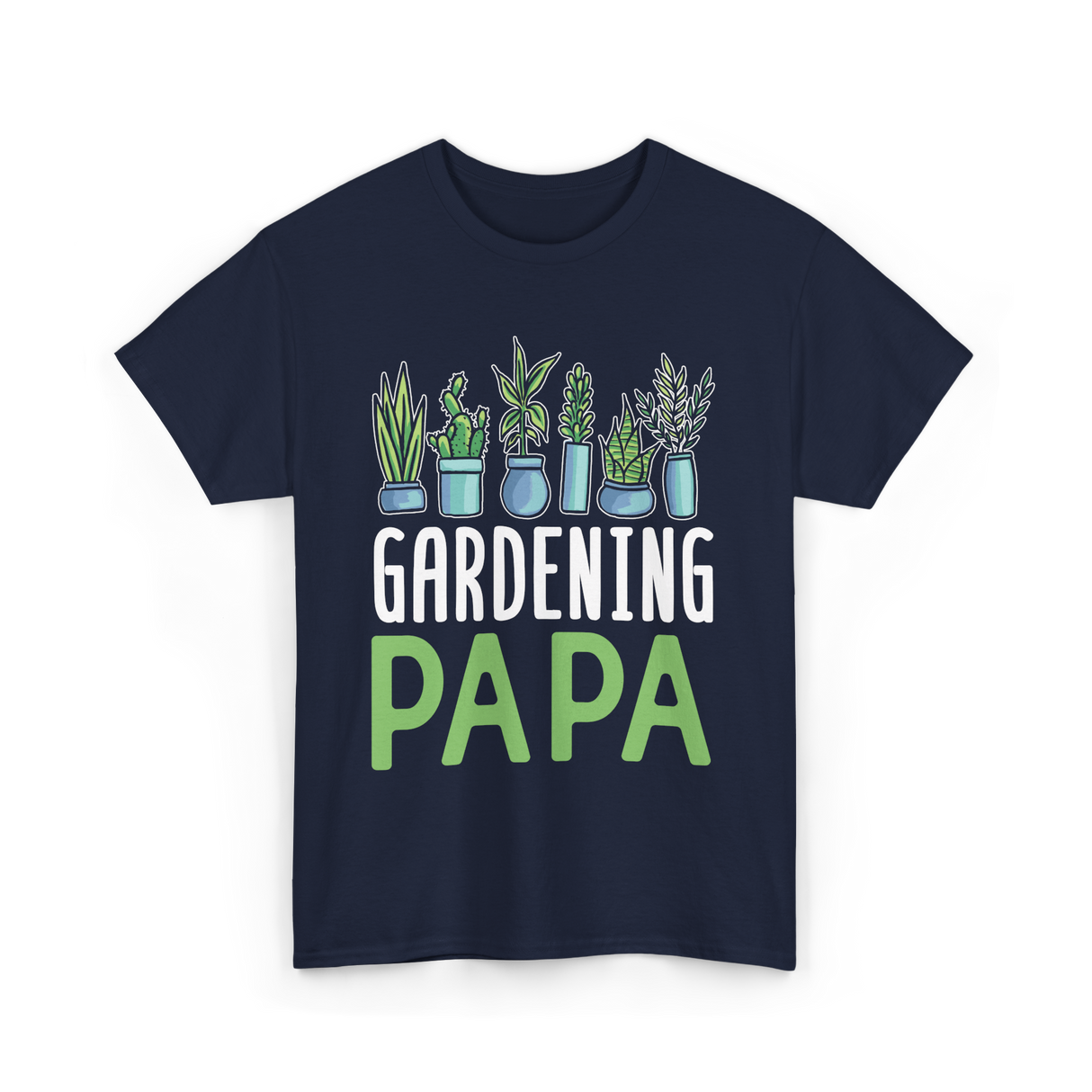 Gardening Papa Gardener Dad T-Shirt - Navy