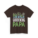 Gardening Papa Gardener Dad T-Shirt - Dark Chocolate