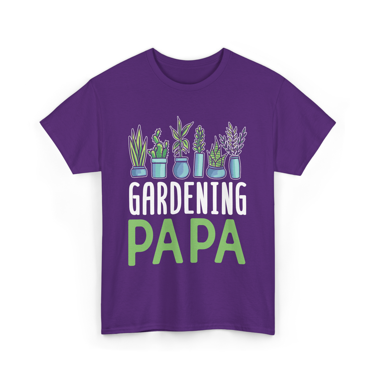 Gardening Papa Gardener Dad T-Shirt - Purple