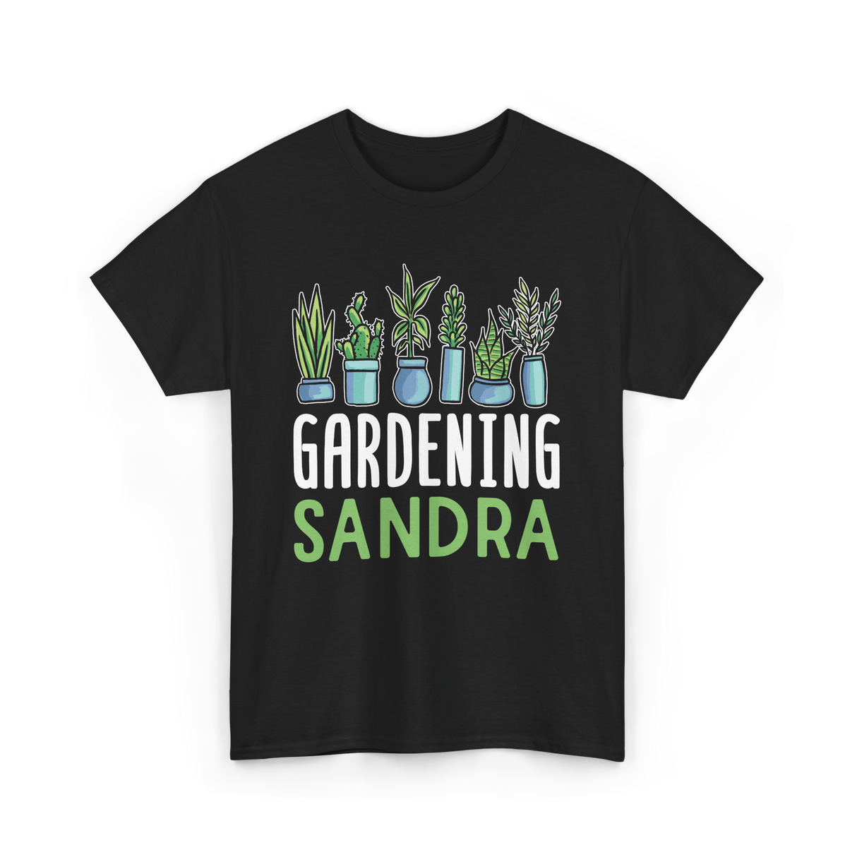 Gardening Sandra Plant Gardener T-Shirt - Black