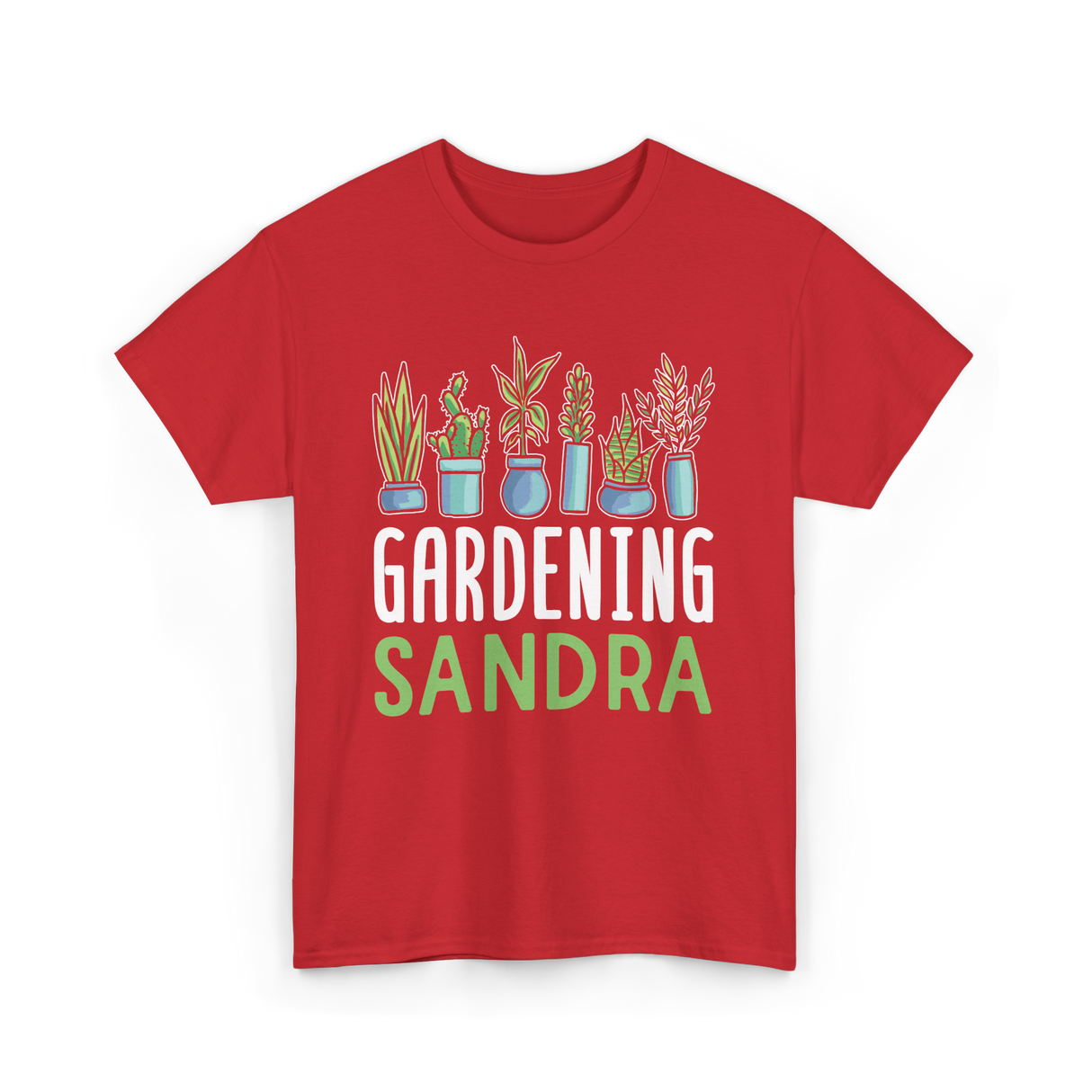 Gardening Sandra Plant Gardener T-Shirt - Red