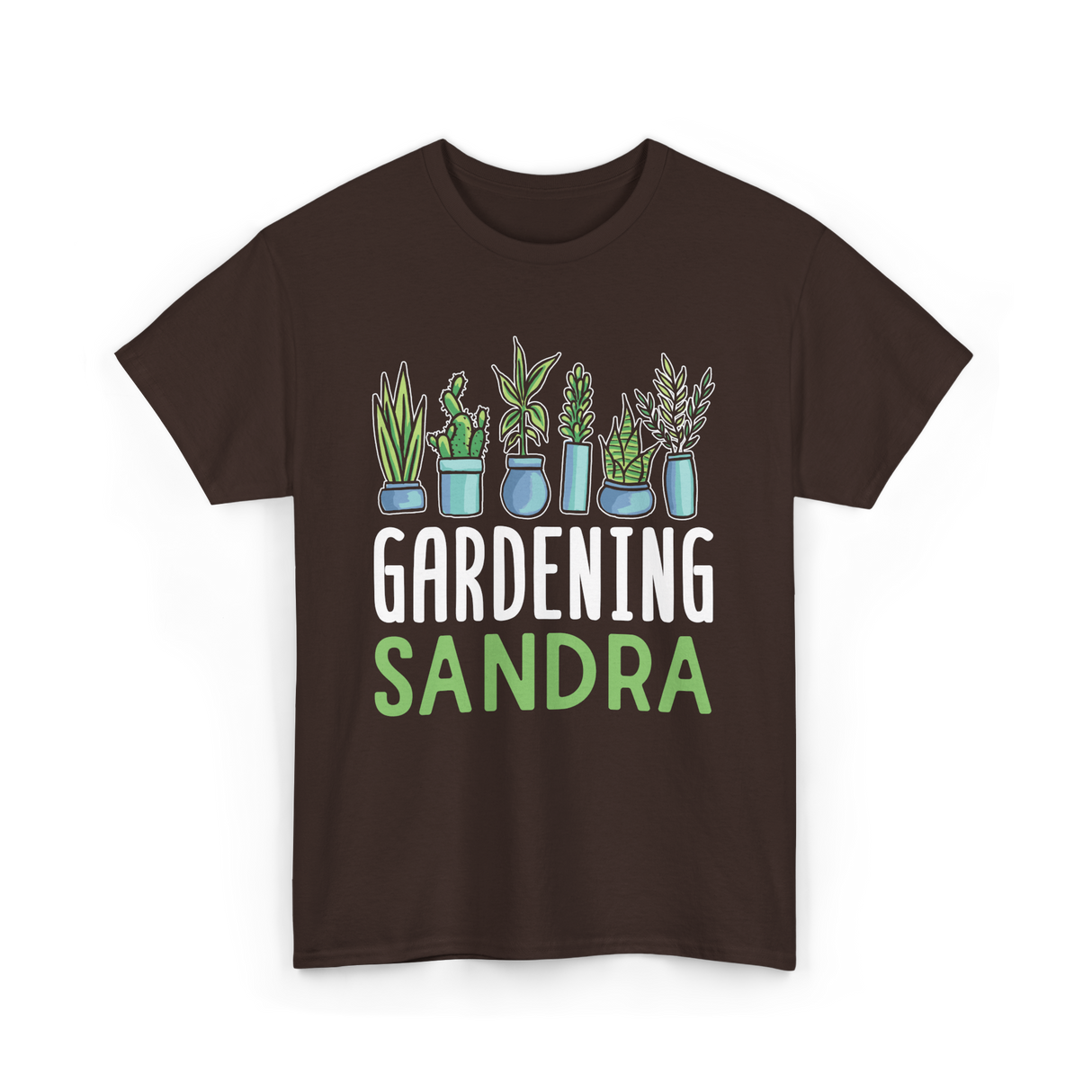 Gardening Sandra Plant Gardener T-Shirt - Dark Chocolate