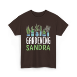 Gardening Sandra Plant Gardener T-Shirt - Dark Chocolate