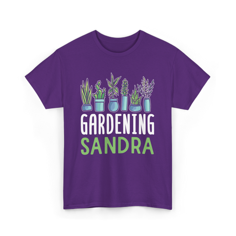 Gardening Sandra Plant Gardener T-Shirt - Purple