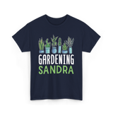 Gardening Sandra Plant Gardener T-Shirt - Navy