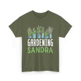 Gardening Sandra Plant Gardener T-Shirt - Military Green