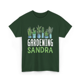 Gardening Sandra Plant Gardener T-Shirt - Forest Green