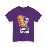 Garlic Bread Skeleton Garlic Bread T-Shirt - Purple