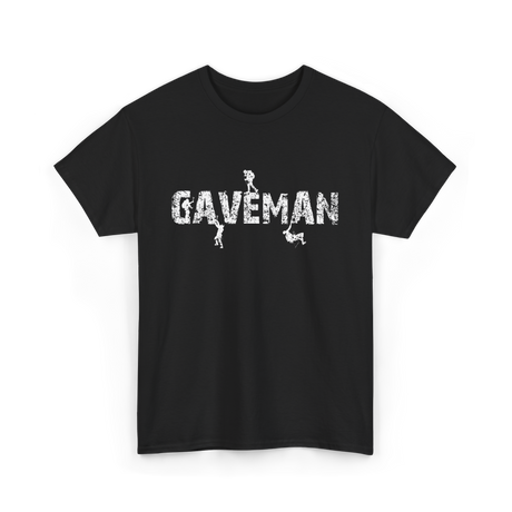 Gaveman Exploring Caving Hobby T-Shirt - Black