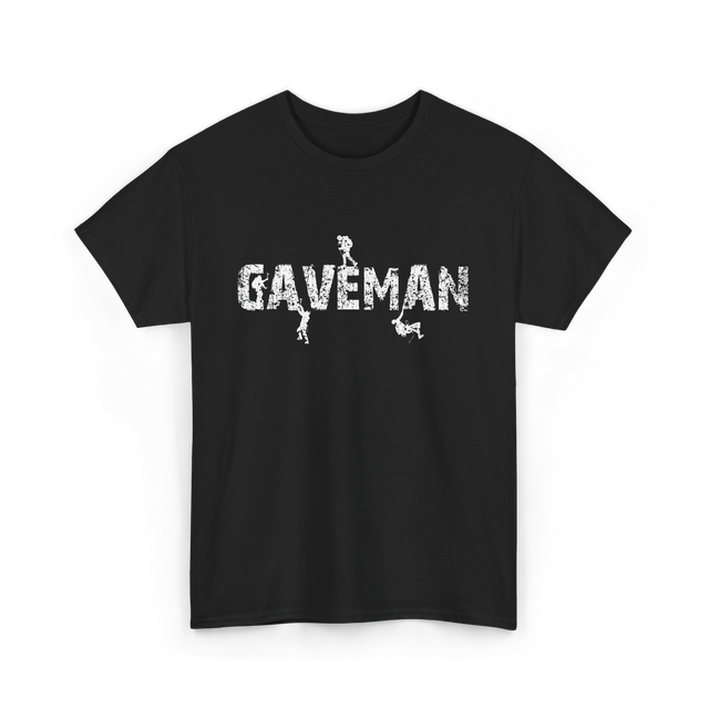 Gaveman Exploring Caving Hobby T-Shirt - Black