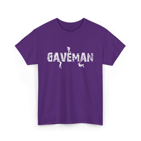 Gaveman Exploring Caving Hobby T-Shirt - Purple