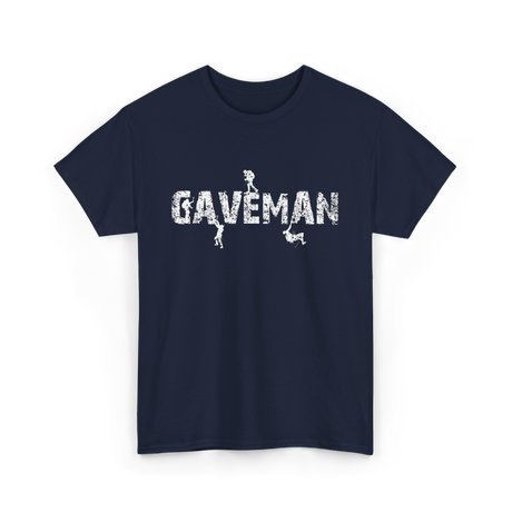 Gaveman Exploring Caving Hobby T-Shirt - Navy