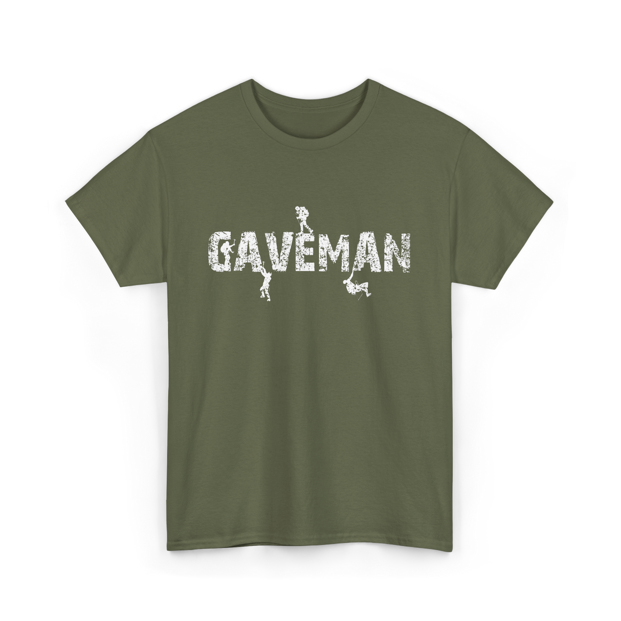 Gaveman Exploring Caving Hobby T-Shirt - Military Green