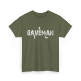 Gaveman Exploring Caving Hobby T-Shirt - Military Green