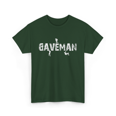 Gaveman Exploring Caving Hobby T-Shirt - Forest Green