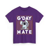 G'day Mate Koala Koalas T-Shirt - Purple