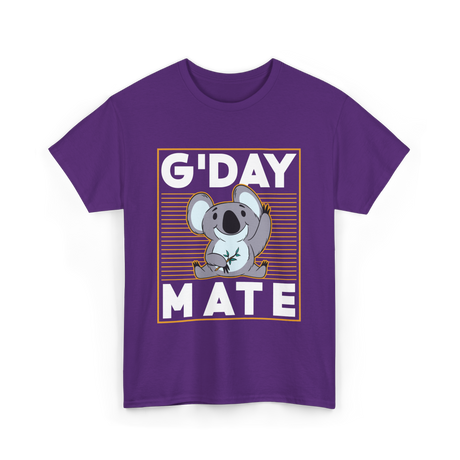 G'day Mate Koala Koalas T-Shirt - Purple