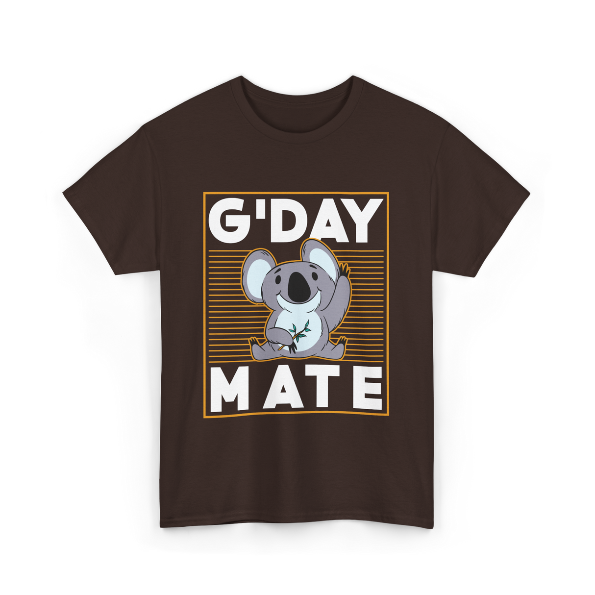 G'day Mate Koala Koalas T-Shirt - Dark Chocolate