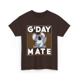 G'day Mate Koala Koalas T-Shirt - Dark Chocolate