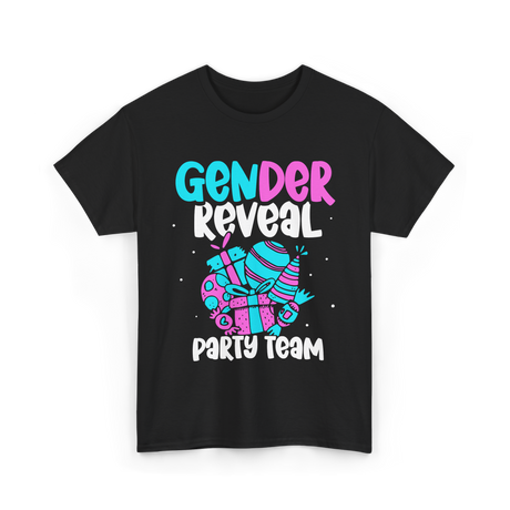 Gender Reveal Party Team T-Shirt - Black