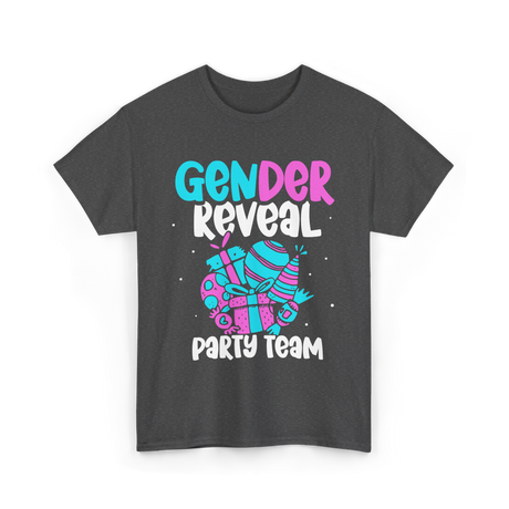 Gender Reveal Party Team T-Shirt - Dark Heather