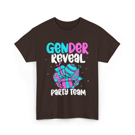 Gender Reveal Party Team T-Shirt - Dark Chocolate