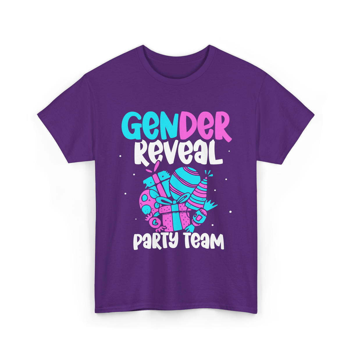 Gender Reveal Party Team T-Shirt - Purple