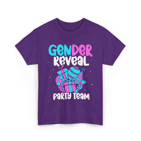 Gender Reveal Party Team T-Shirt - Purple