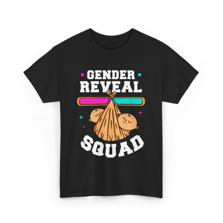 Gender Reveal Squad Gender Reveal T-Shirt - Black