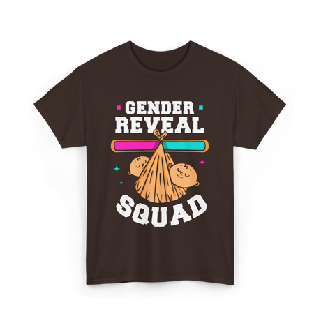 Gender Reveal Squad Gender Reveal T-Shirt - Dark Chocolate