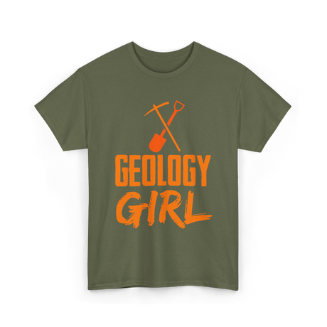 Geology Girl Geology Rocks T-Shirt - Military Green