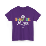 Geriatric Nurse Nursing Care T-Shirt - Purple