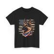 German Shepherd American Flag Dog Patriotic T-Shirt - Black