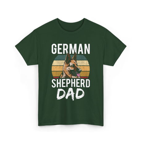 German Shepherd Dad Dog Dad T-Shirt - Forest Green