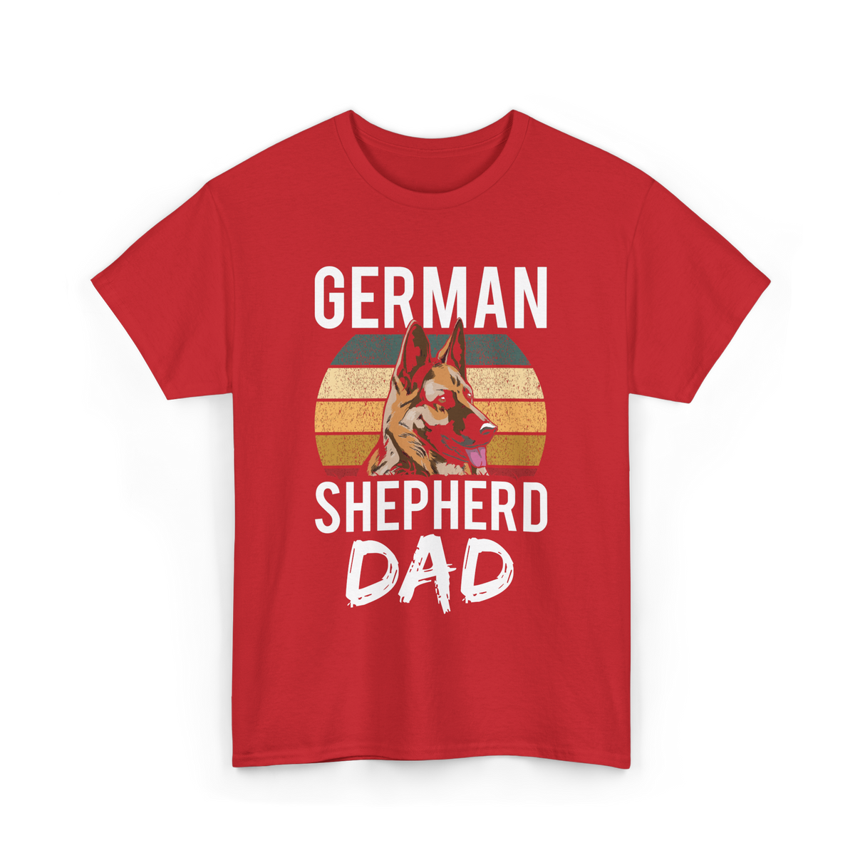 German Shepherd Dad Dog Dad T-Shirt - Red