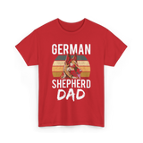 German Shepherd Dad Dog Dad T-Shirt - Red