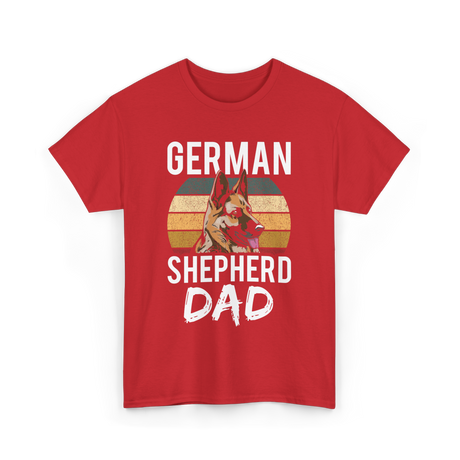 German Shepherd Dad Dog Dad T-Shirt - Red