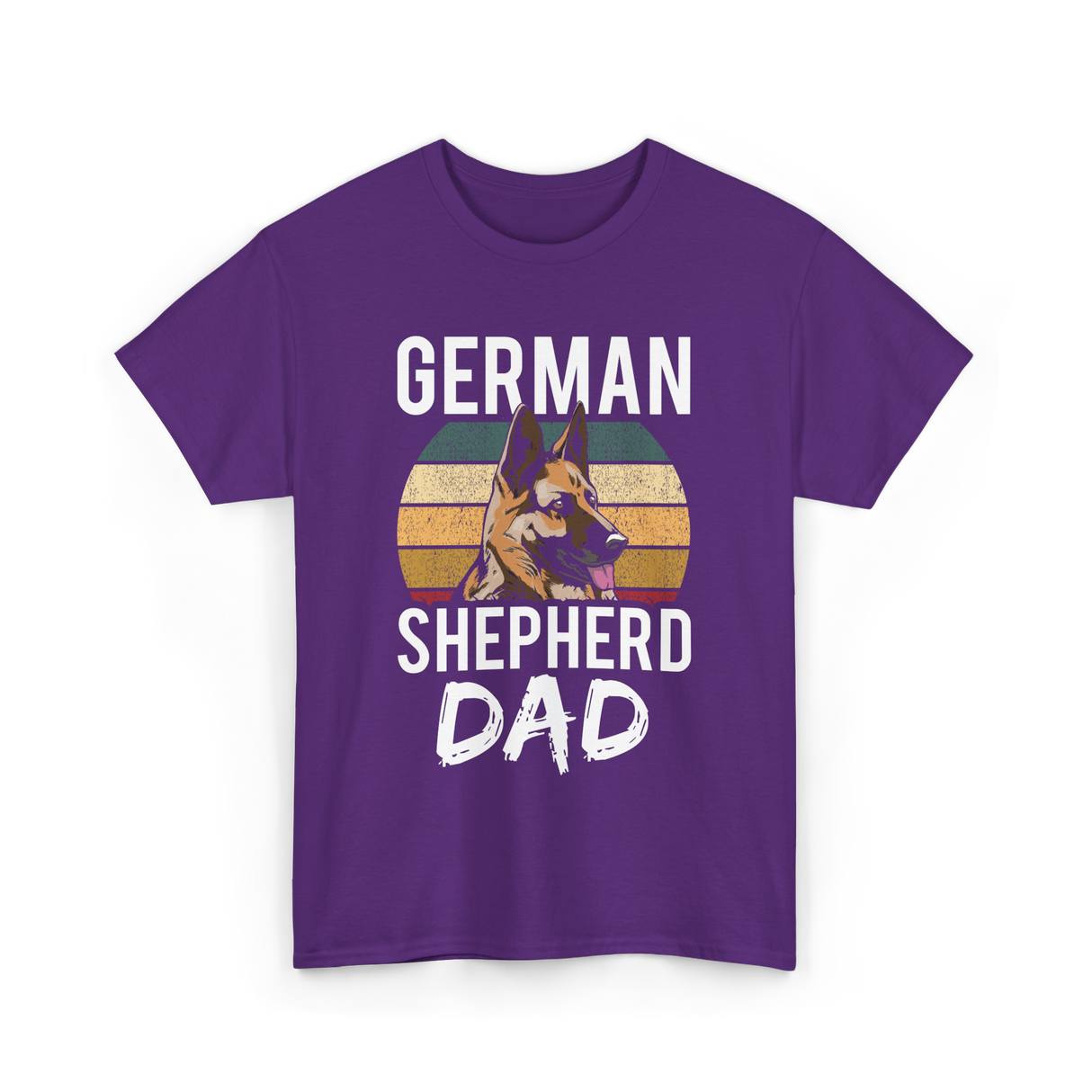 German Shepherd Dad Dog Dad T-Shirt - Purple