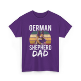 German Shepherd Dad Dog Dad T-Shirt - Purple